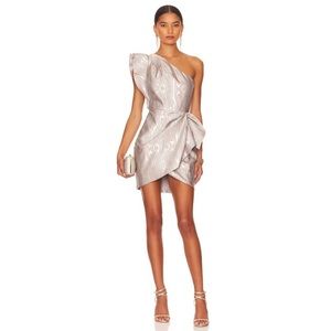 Saylor Ann Mini Dress Silver Womens Size Small
